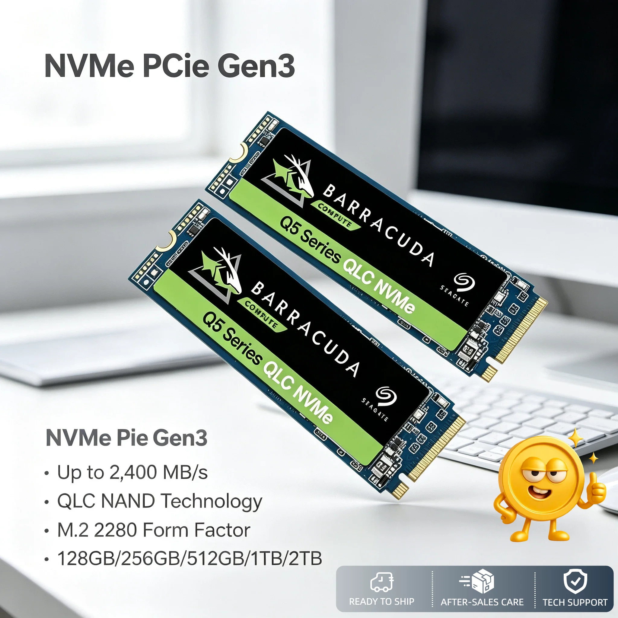 For Seagate Q5 2TB 4TB 1TB 500GB PCIe NVMe M.2 Internal Solid State Drive SSD for Laptop Desktop Pro Max Unit
For Seagate Q5 2TB 4TB 1TB 500GB PCIe NVMe M.2 Internal Solid State Drive SSD for Laptop Desktop Pro Max Unit