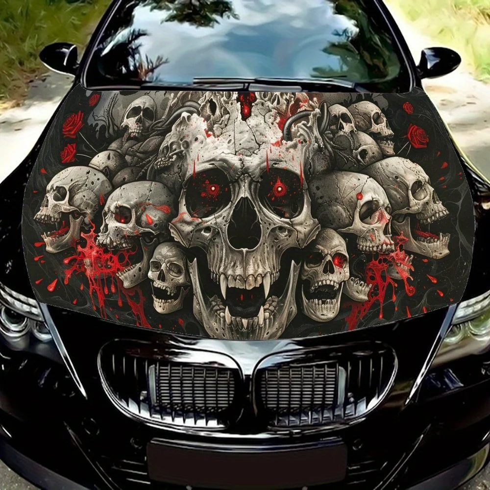 Dense Skull Car Vinyl Wrap, PVC Waterproof Car Hood Sticker, Self-Adhesive Scratch-Resistant Stickers for Engine Cover, Car Deca
Dense Skull Car Vinyl Wrap, PVC Waterproof Car Hood Sticker, Self-Adhesive Scratch-Resistant Stickers for Engine Cover, Car Deca