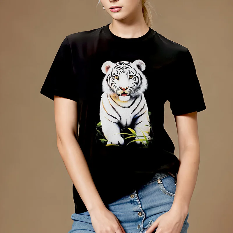Fashion Designer luxury Classic art Tiger Pattern 3D Printing Chic Short Sleeved T-Shirt Black for women tee high quality
Fashion Designer luxury Classic art Tiger Pattern 3D Printing Chic Short Sleeved T-Shirt Black for women tee high quality
