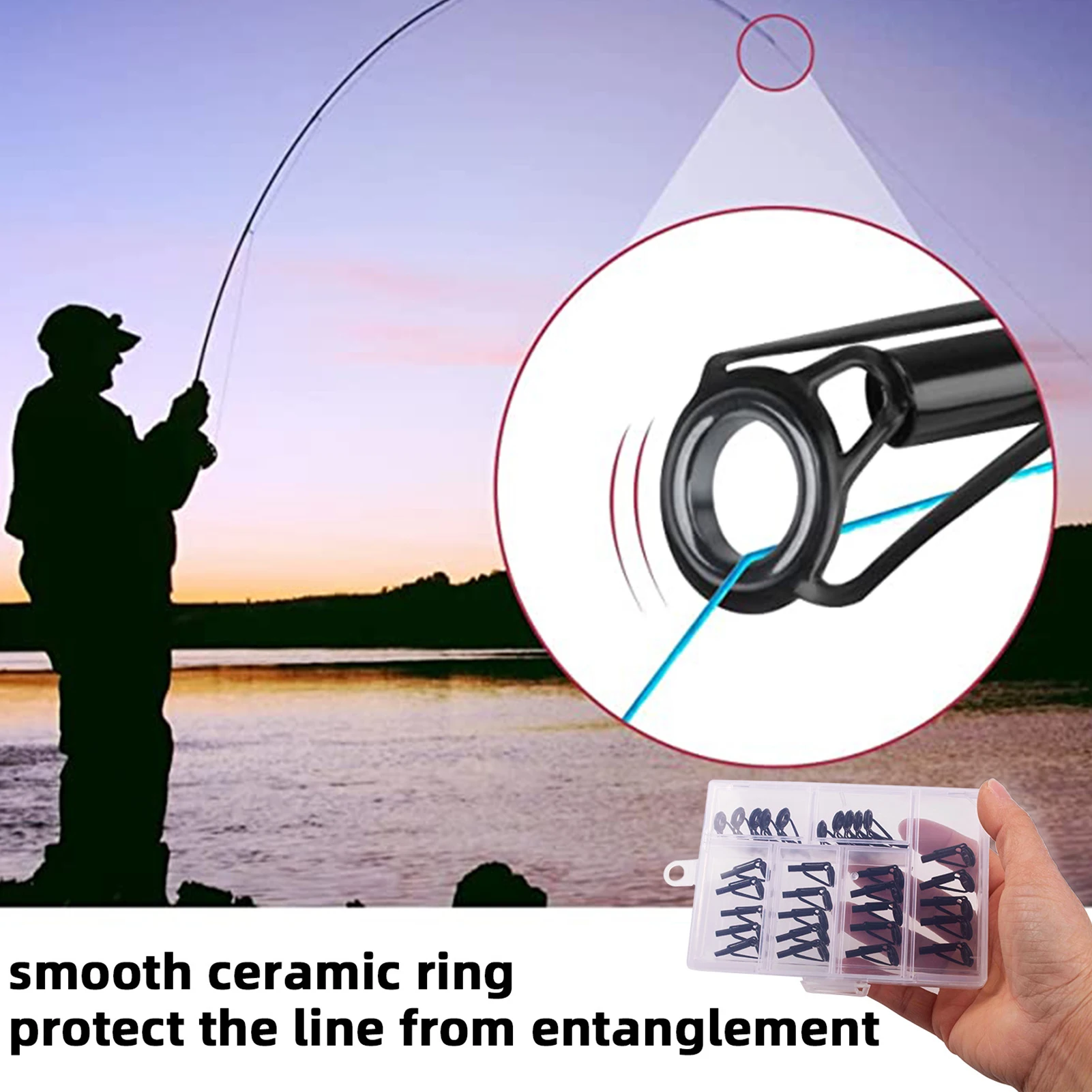 30/80pcs/boxed Fishing Rod Guide Ring Stainless Steel Ceramic Guide Ring For Fish Rod Sea Pole Practical Fishing Rod Repair Tool
30/80pcs/boxed Fishing Rod Guide Ring Stainless Steel Ceramic Guide Ring For Fish Rod Sea Pole Practical Fishing Rod Repair Tool