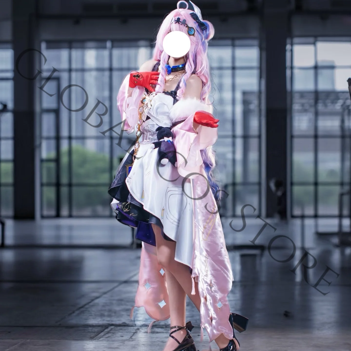 Denia Cosplay Costume Dress with Pink Cape Purple Layers & Black Bear Toy Set for Halloween Party Game Wuthering Waves
Denia Cosplay Costume Dress with Pink Cape Purple Layers & Black Bear Toy Set for Halloween Party Game Wuthering Waves
