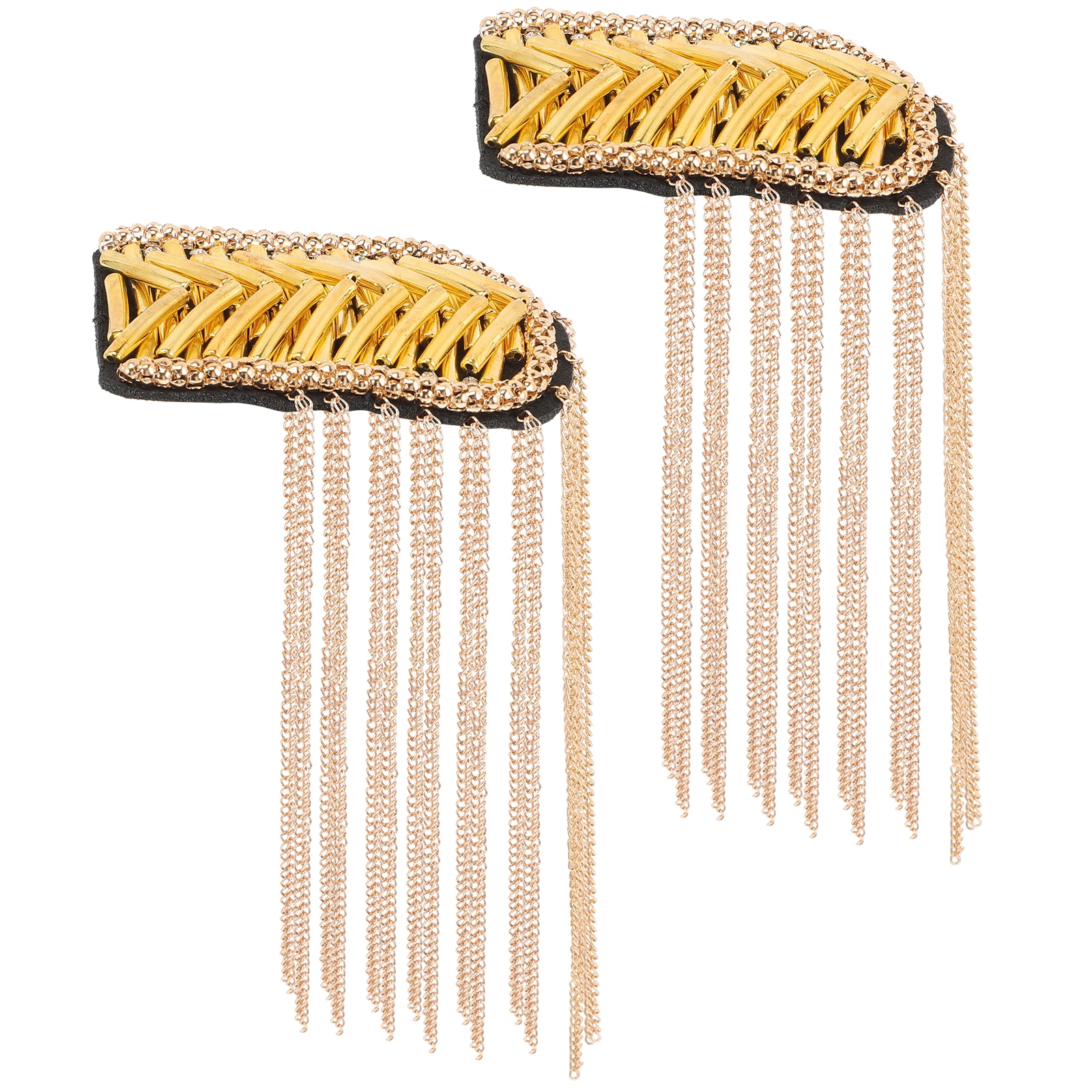 2pcs Shoulder Epaulettes Alloy Rhinestones Silver Tassels Men Women Clothing Accessories Metal Tassel Dangle Chain
2pcs Shoulder Epaulettes Alloy Rhinestones Silver Tassels Men Women Clothing Accessories Metal Tassel Dangle Chain