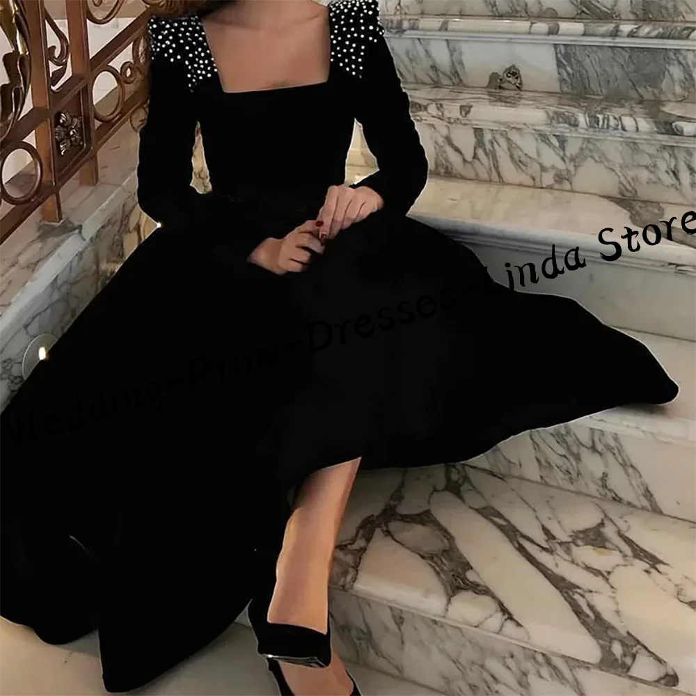 Elegant Square Collar Velour Beading A-Line Formal Evening Dresses Party Prom Gowns Customized
Elegant Square Collar Velour Beading A-Line Formal Evening Dresses Party Prom Gowns Customized