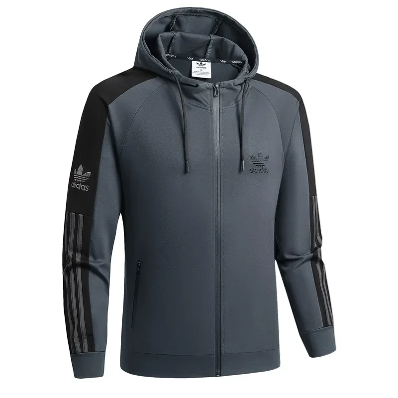 Adidas Jackets Men Tight Fitting Sports Jacket Breathable Long Sleeves Medium-collar with Drawstring Hooded Jackets Black/Grey
Adidas Jackets Men Tight Fitting Sports Jacket Breathable Long Sleeves Medium-collar with Drawstring Hooded Jackets Black/Grey
