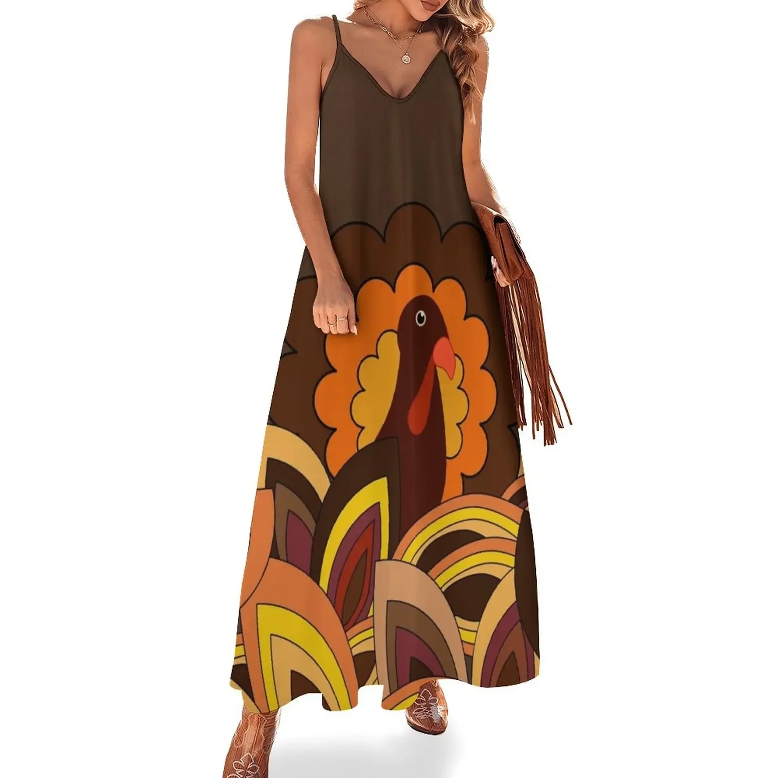 Retro Thanksgiving Turkey Sleeveless Dress evening dress women elegant dresses plus sizes Dress
Retro Thanksgiving Turkey Sleeveless Dress evening dress women elegant dresses plus sizes Dress
