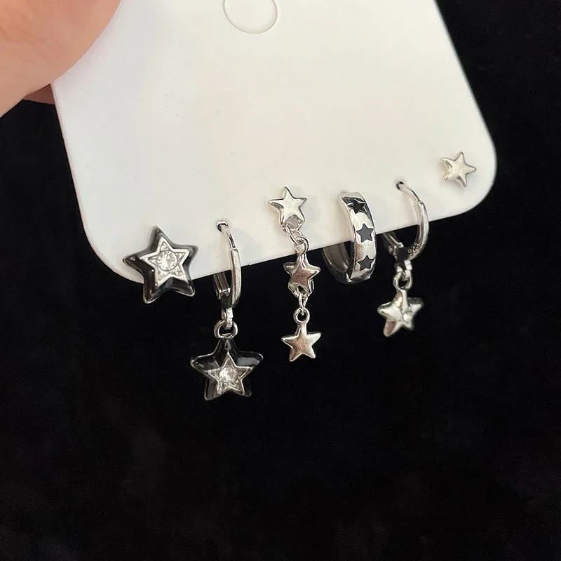 6pcs Set Earring Silver Color Star Dangle Earrings Vintage Metal Geometric Drop Earring for Women Fashion Trendy Y2K Jewelry
6pcs Set Earring Silver Color Star Dangle Earrings Vintage Metal Geometric Drop Earring for Women Fashion Trendy Y2K Jewelry