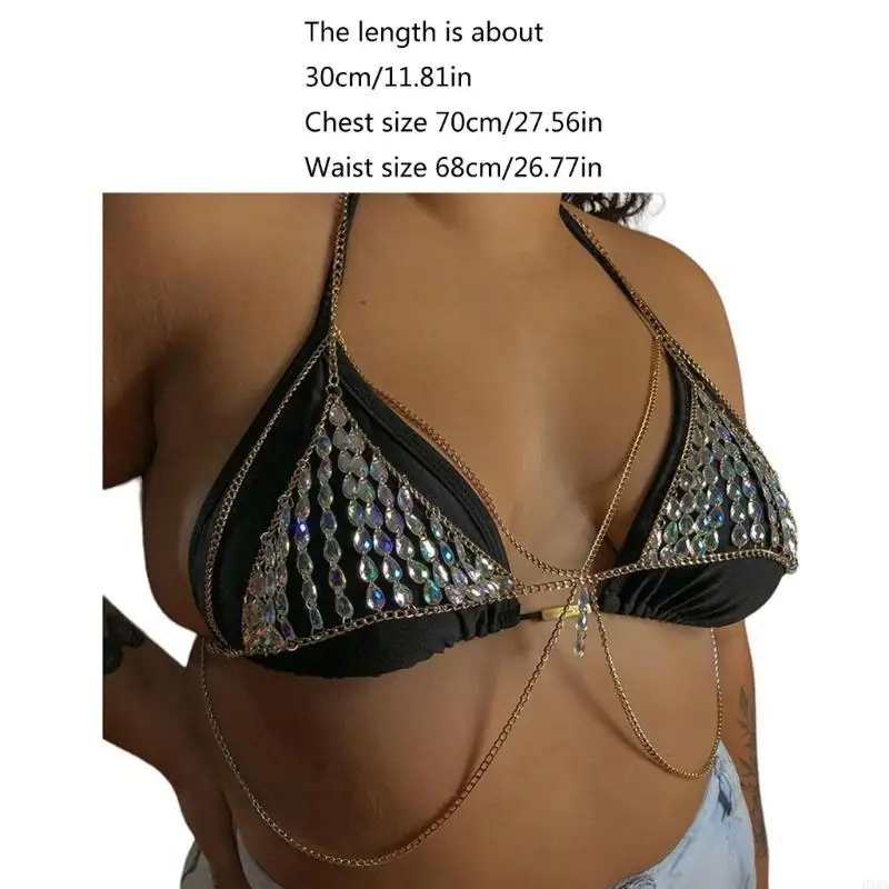 HXBA Womens Rhinestones Body Chain Harness Crystal Chest Chain Fashion Body Chain Bra
HXBA Womens Rhinestones Body Chain Harness Crystal Chest Chain Fashion Body Chain Bra