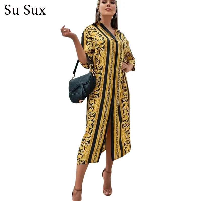 Vintage Print Maxi Dresses For Women 2023 African Clothes Dashiki Turn Down Collar African Dress Robe Africaine Femme Clothing
Vintage Print Maxi Dresses For Women 2023 African Clothes Dashiki Turn Down Collar African Dress Robe Africaine Femme Clothing
