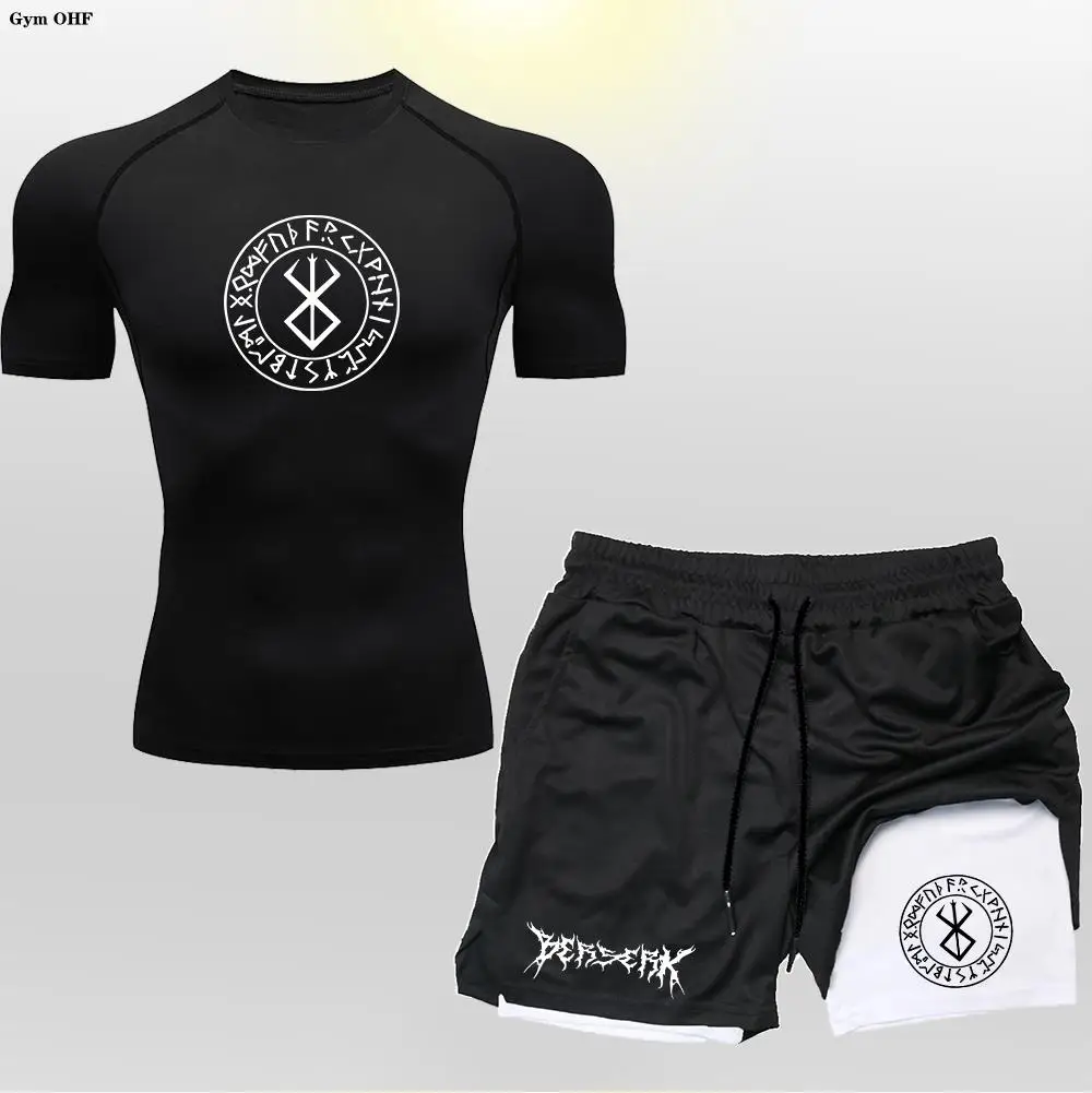 Tracksuit Men Sweat Suit Men's Shorts Sets Gym Running Compression T Shirt Sportsuits 2 in 1 Short Pants Anime-Berserk
Tracksuit Men Sweat Suit Men's Shorts Sets Gym Running Compression T Shirt Sportsuits 2 in 1 Short Pants Anime-Berserk