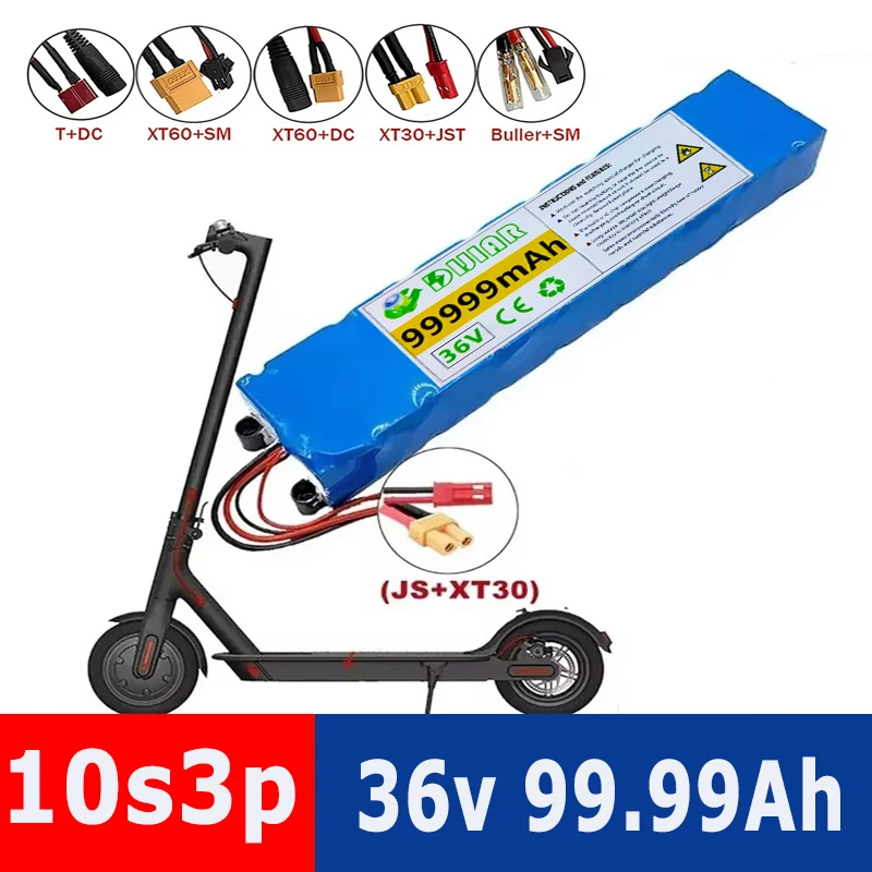 36V 99999mAh 10S3P 18650 Rechargeable Lithium Battery Pack for Xiaomi Mijia M365 36V 99.99Ah Scooter Electric Scooter BMS Board
36V 99999mAh 10S3P 18650 Rechargeable Lithium Battery Pack for Xiaomi Mijia M365 36V 99.99Ah Scooter Electric Scooter BMS Board