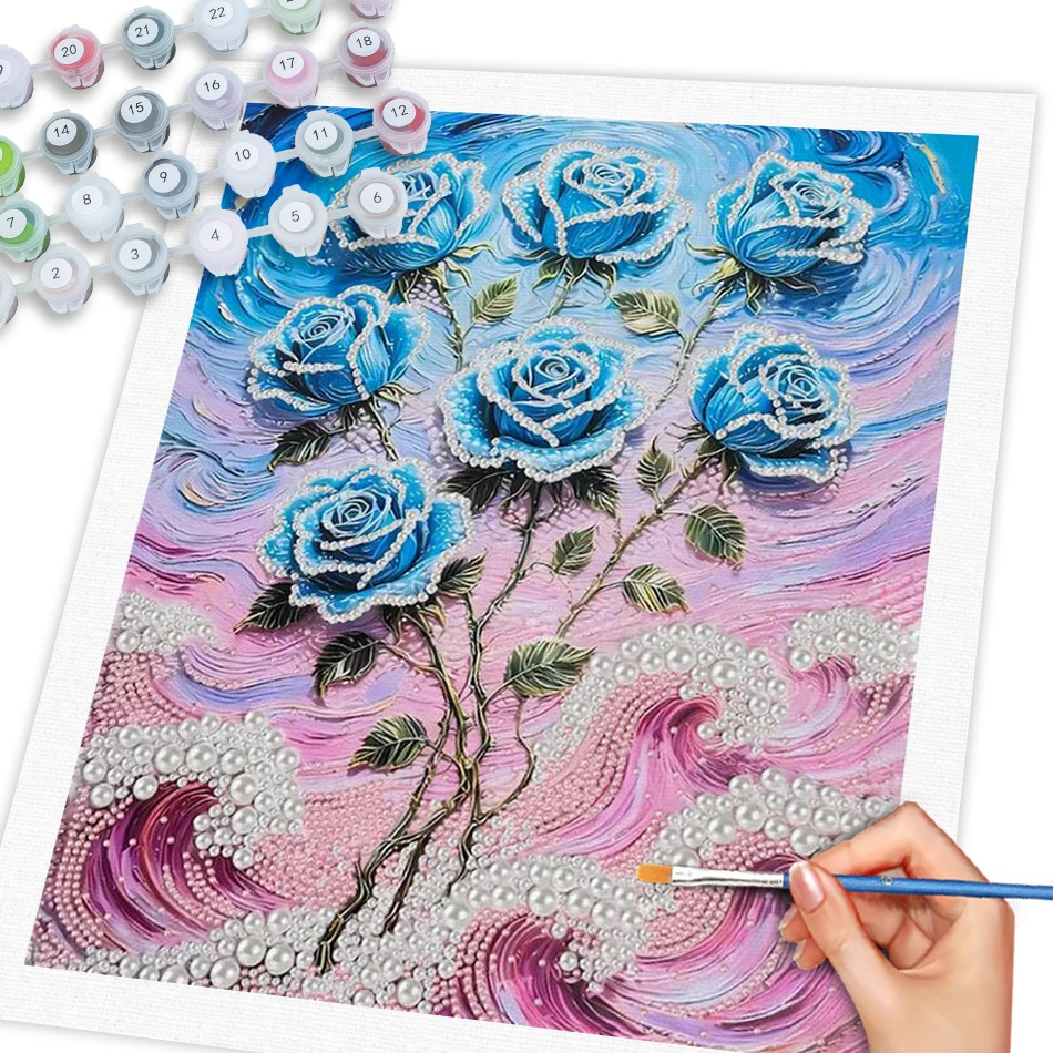 GATYZTORY Blue Rose Paint By Numbers Art Supplies Decorative Paintings Flower Classic Painting Decor Painting With Numbers
GATYZTORY Blue Rose Paint By Numbers Art Supplies Decorative Paintings Flower Classic Painting Decor Painting With Numbers