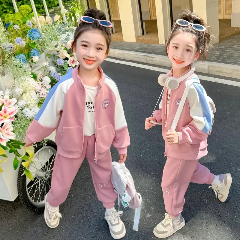Sanrio Anime Kuromi Baseball Hooded Jacket Pants Suit Cute Cartoon Ins Sweet Two Piece Set Clothing Girl Birthday Gifts for Kid
Sanrio Anime Kuromi Baseball Hooded Jacket Pants Suit Cute Cartoon Ins Sweet Two Piece Set Clothing Girl Birthday Gifts for Kid