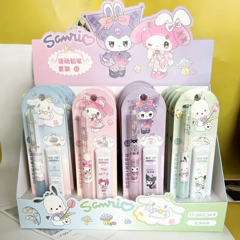 Карандаш Sanrio в стиле аниме Kawaii Cinnamoroll Kuromi My Melody, набор карандашей с героями мультфильмов для студентов, канцелярские принадлежности, механический карандаш 0,5 мм, набор карандашей для письма
Карандаш Sanrio в стиле аниме Kawaii Cinnamoroll Kuromi My Melody, набор карандашей с героями мультфильмов для студентов, канцелярские принадлежности, механический карандаш 0,5 мм, набор карандашей для письма