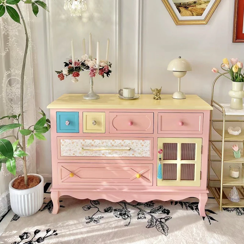 Dopamine chest of drawers French entrance cabinet living room decoration bedroom sundries storage cabinet agains
Dopamine chest of drawers French entrance cabinet living room decoration bedroom sundries storage cabinet agains