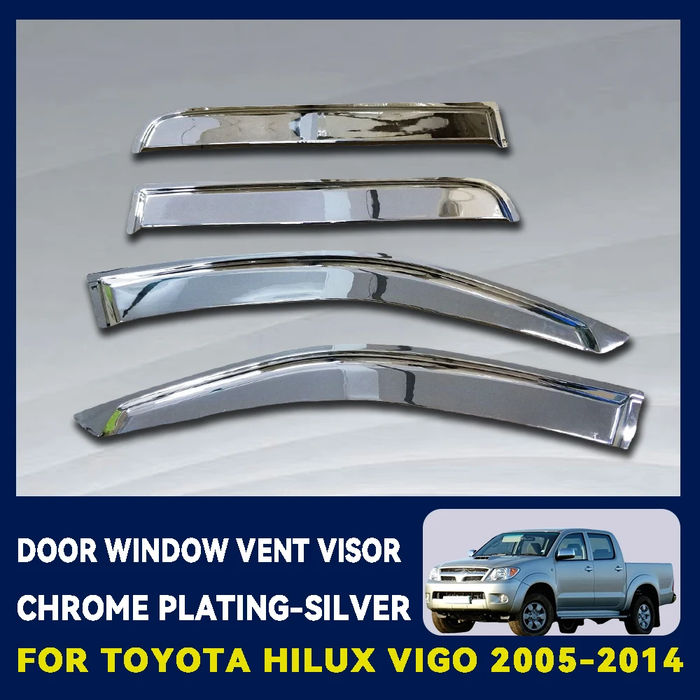 Abs Chrome Plated Silver Car Door Window Vent Visor Trim For Toyota Hilux Vigo 2005 - 2014 Car Accessories Exterior Decorate
Abs Chrome Plated Silver Car Door Window Vent Visor Trim For Toyota Hilux Vigo 2005 - 2014 Car Accessories Exterior Decorate