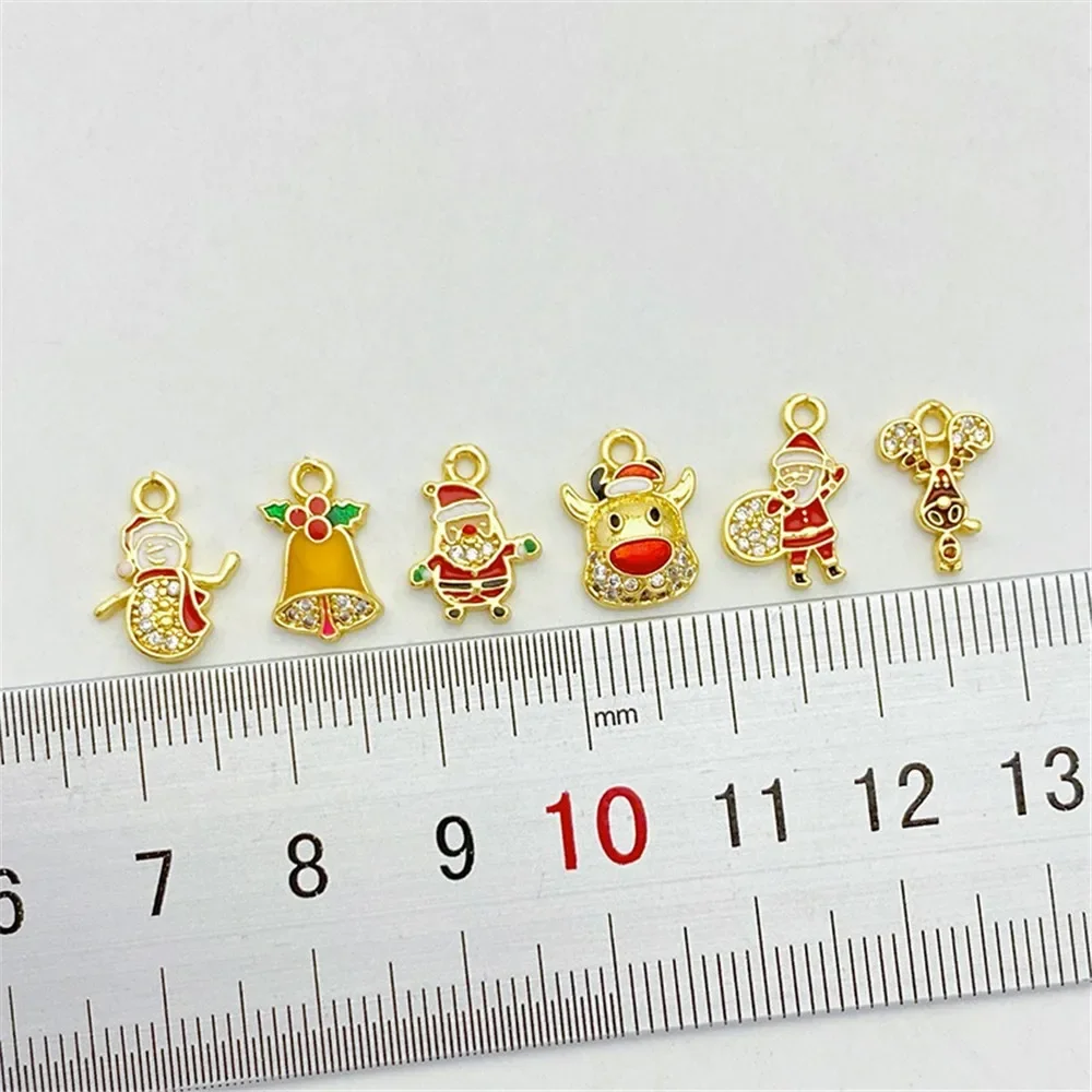 14K Gold Bag Color Retention Christmas Series Snowman Bell Elk Small Pendant Handmade DIY Bracelet Necklace Jewelry Accessories
14K Gold Bag Color Retention Christmas Series Snowman Bell Elk Small Pendant Handmade DIY Bracelet Necklace Jewelry Accessories