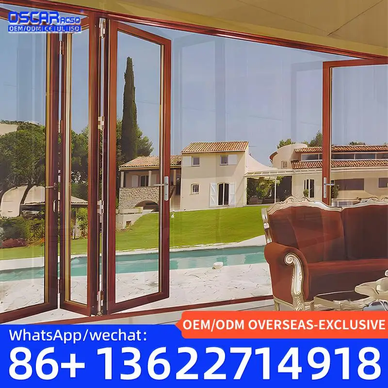 Soundproof Waterproof Bi fold Exterior Foldable Custom Folding Doors for Home Office Balcony
Soundproof Waterproof Bi fold Exterior Foldable Custom Folding Doors for Home Office Balcony