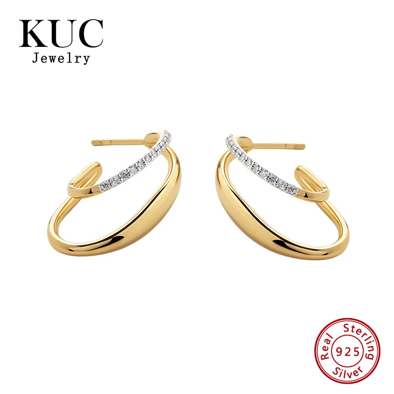 Fine Jewelry 925 Sterling Silver Custom Wrap Medium Hoop Earrings Korean Minimalist Zircon Stud Earrings for Girls
Fine Jewelry 925 Sterling Silver Custom Wrap Medium Hoop Earrings Korean Minimalist Zircon Stud Earrings for Girls
