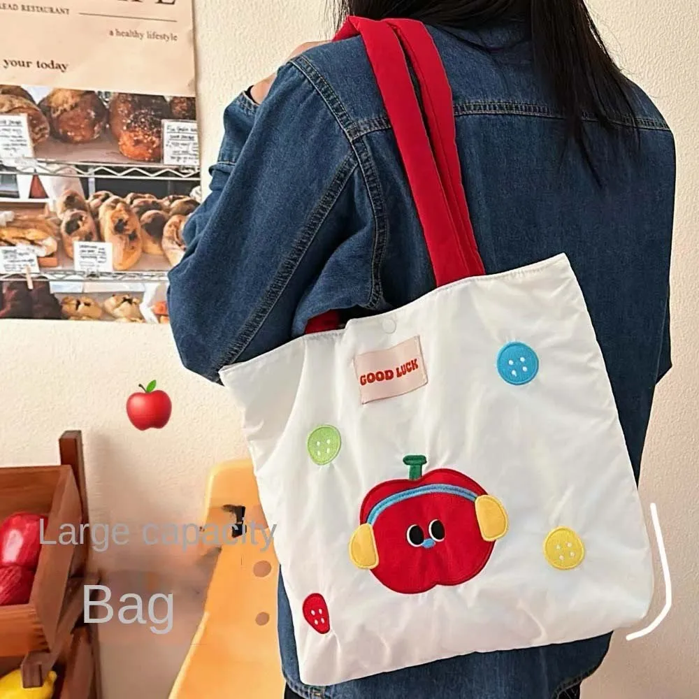 Cute Large Capacity Dog Nylon Shoulder Bag Embroidery Cloth Shopping Bag Cartoon Doll Bag Nylon Cartoon Student Tote Bag Student
Cute Large Capacity Dog Nylon Shoulder Bag Embroidery Cloth Shopping Bag Cartoon Doll Bag Nylon Cartoon Student Tote Bag Student