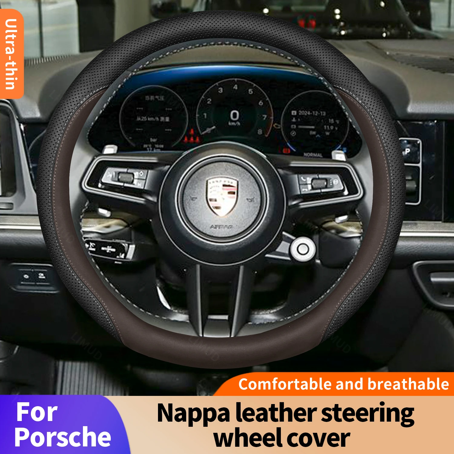 Подходит для автозапчастей Porsche, кожаный чехол на руль автомобиля Nappa, удобное ощущение, ультратонкая модель с поглощением тепла.
Подходит для автозапчастей Porsche, кожаный чехол на руль автомобиля Nappa, удобное ощущение, ультратонкая модель с поглощением тепла.