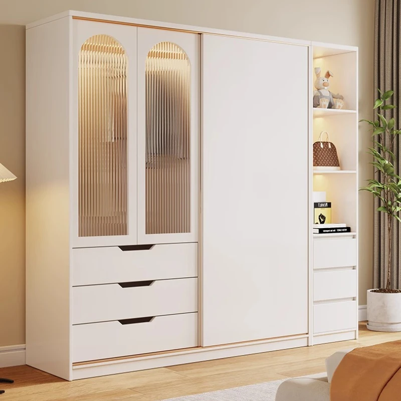 Wardrobe Bedroom Household French Cream Wind Solid Wood Sliding Door Glass Wardrobe Modern Flat Sliding Door White Closet Glass
Wardrobe Bedroom Household French Cream Wind Solid Wood Sliding Door Glass Wardrobe Modern Flat Sliding Door White Closet Glass