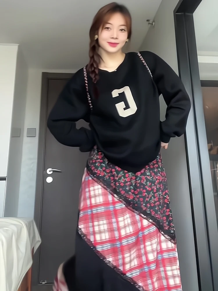 plus Size Floral And Plaid Split Design High Waist Skirt Elegant Lady Style Spring Slimming Women's Half-length Skirts
plus Size Floral And Plaid Split Design High Waist Skirt Elegant Lady Style Spring Slimming Women's Half-length Skirts