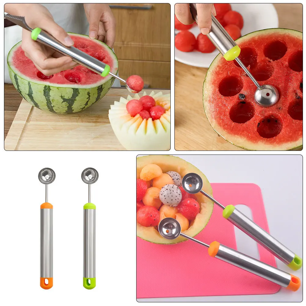 2Pcs Watermelon Baller Melon Ball Scoop Metal Kitchen Tool Ice Cream Fruit Scoop Dessert Ball Maker Watermelon Scooper
2Pcs Watermelon Baller Melon Ball Scoop Metal Kitchen Tool Ice Cream Fruit Scoop Dessert Ball Maker Watermelon Scooper