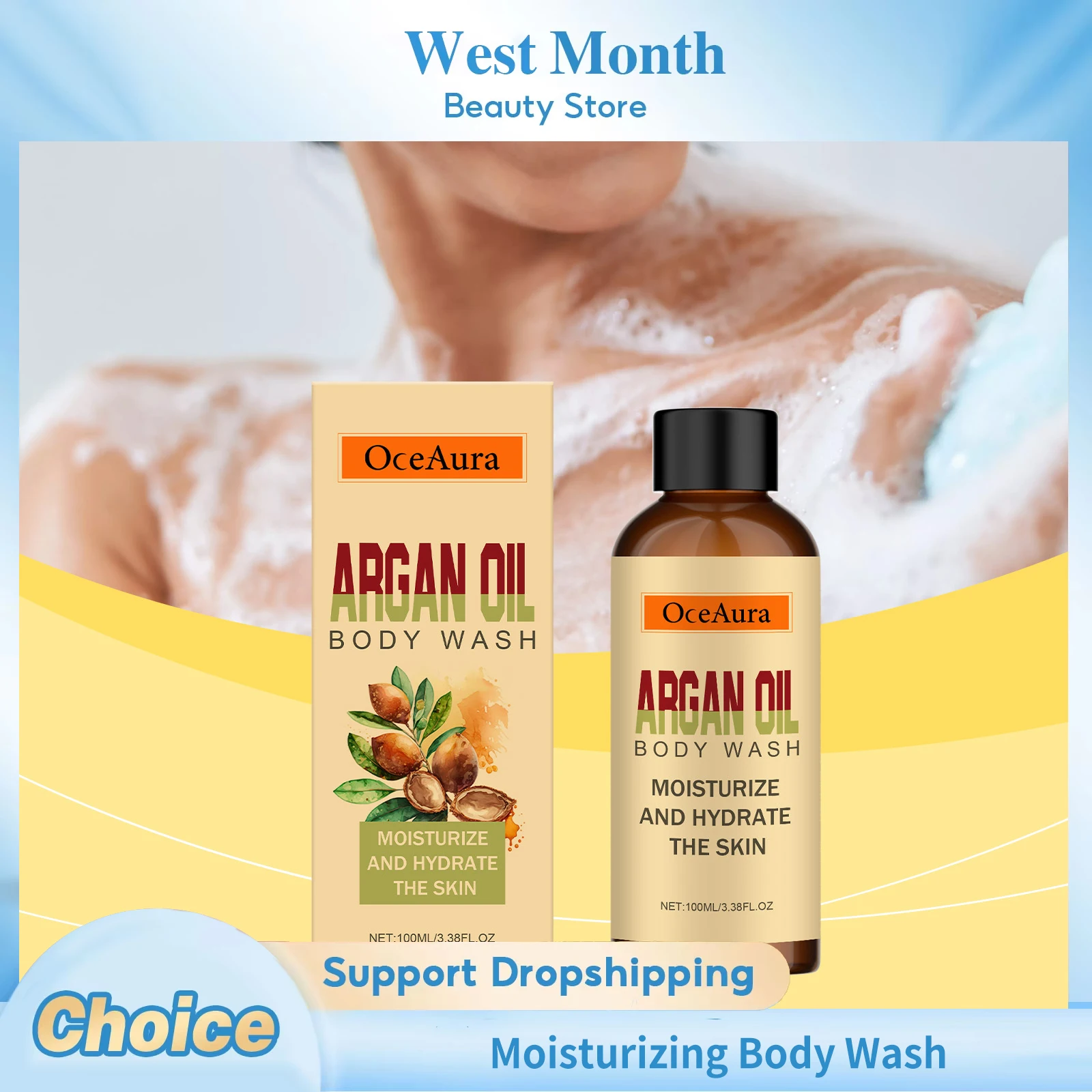 Argan Oil Shower Gel Gentle Cleansing Nourishing Remove Dirt Repair Skin Barrier Smoothing Soft Brightening Hydrating Body Wash
Argan Oil Shower Gel Gentle Cleansing Nourishing Remove Dirt Repair Skin Barrier Smoothing Soft Brightening Hydrating Body Wash