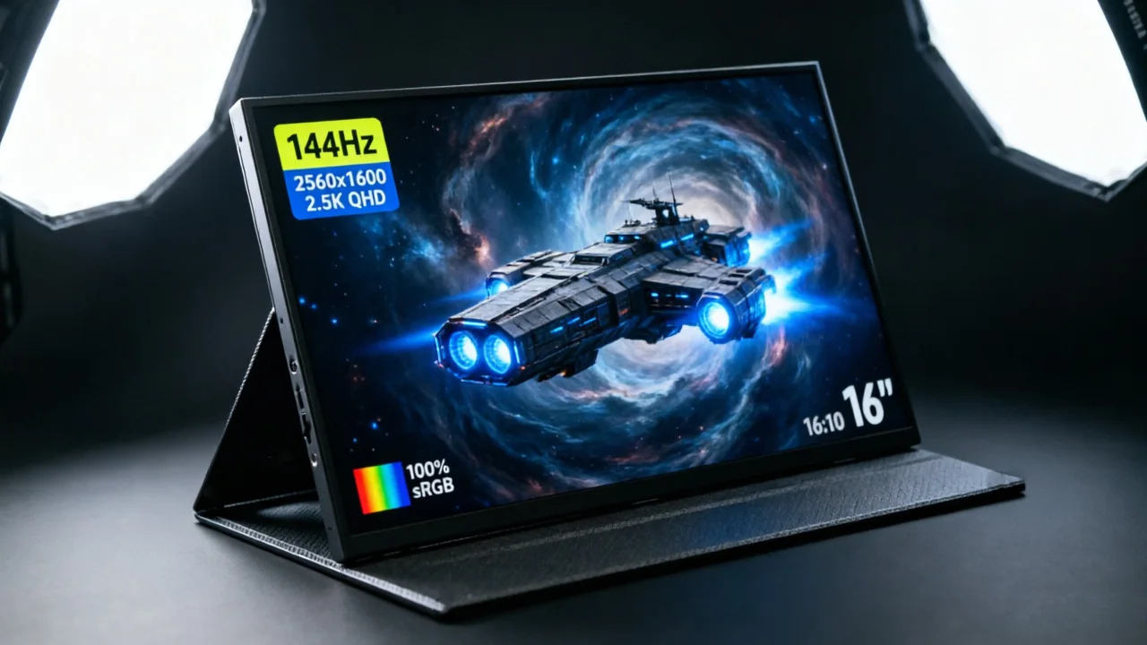 Stunning16 Inch144Hz 2.5K QHD Portable Monitor – 2560x1600 16:10 IPS HDR 100% sRGB USB-C Gaming Display
Stunning16 Inch144Hz 2.5K QHD Portable Monitor – 2560x1600 16:10 IPS HDR 100% sRGB USB-C Gaming Display
