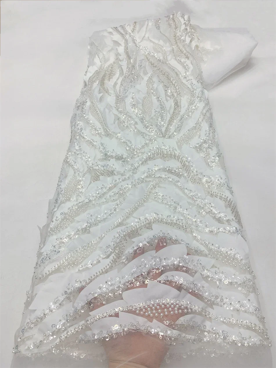 African Beaded Net Mesh Lace Fabric 2025 Beads Embroidery Sequins French Tulle Lace for Nigerian Wedding Party Dress HXZ6264
African Beaded Net Mesh Lace Fabric 2025 Beads Embroidery Sequins French Tulle Lace for Nigerian Wedding Party Dress HXZ6264
