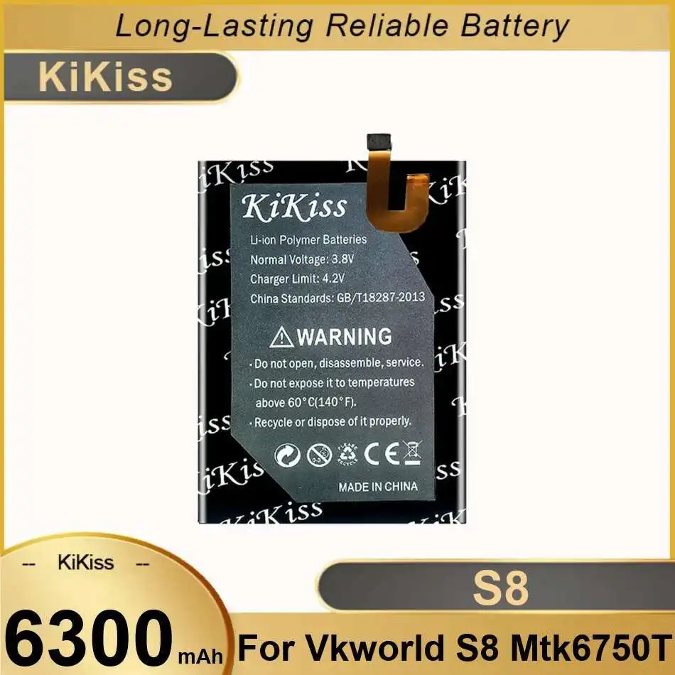 Mobile Phone Battery High Capacity 6300mAh Reliable Replacement For Vkworld S8 MTK6750T S8 For
Mobile Phone Battery High Capacity 6300mAh Reliable Replacement For Vkworld S8 MTK6750T S8 For