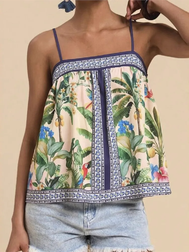 Women Casual Loose Summer Printed Tank Tops 2025 Fashion Bohemian Beach Vacation Sleeveless Vest Blouse Sexy Elegant Vintage Top
Women Casual Loose Summer Printed Tank Tops 2025 Fashion Bohemian Beach Vacation Sleeveless Vest Blouse Sexy Elegant Vintage Top