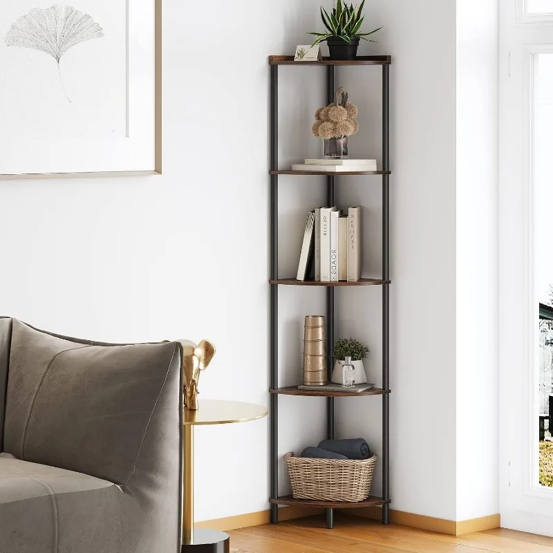 5 Tier Corner Shelf Stand,Industrial 65" Corner Shelves Display Shelf for Living Room Decor,Wall Corner Bookshelf Multi Unit
5 Tier Corner Shelf Stand,Industrial 65" Corner Shelves Display Shelf for Living Room Decor,Wall Corner Bookshelf Multi Unit
