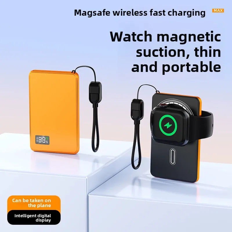 CCC 10000mAh Ultra Thin 3-1 Magnetic Power Bank Fast Charging with Built-in Cable for Rechargeable Watches and Earph PD 22.5W
CCC 10000mAh Ultra Thin 3-1 Magnetic Power Bank Fast Charging with Built-in Cable for Rechargeable Watches and Earph PD 22.5W