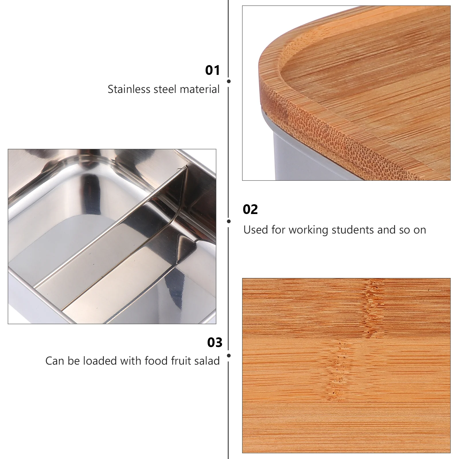 1Pcs Stainless Steel Bento Box Portable Leakproof Lunch Container Divider Fresh Food Preservation School Office Picnic
1Pcs Stainless Steel Bento Box Portable Leakproof Lunch Container Divider Fresh Food Preservation School Office Picnic