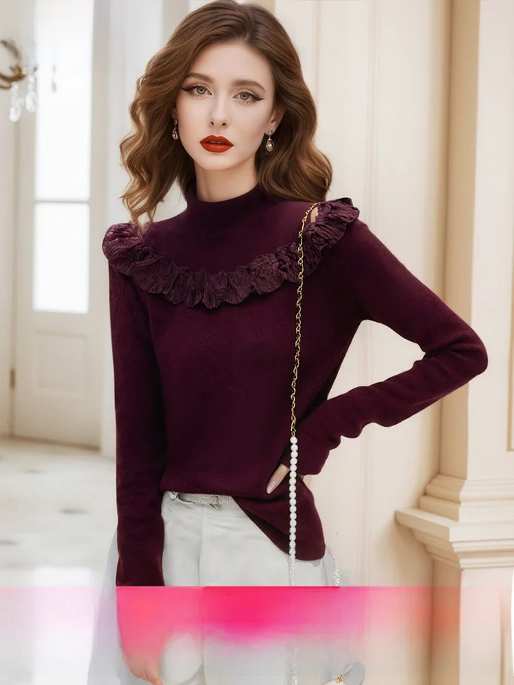 Elegant Wool Blend Knitwear round Neck Slim Fit Women's Base Layer Top Fashionable Design Spring Autumn Winter Casual Wear
Elegant Wool Blend Knitwear round Neck Slim Fit Women's Base Layer Top Fashionable Design Spring Autumn Winter Casual Wear