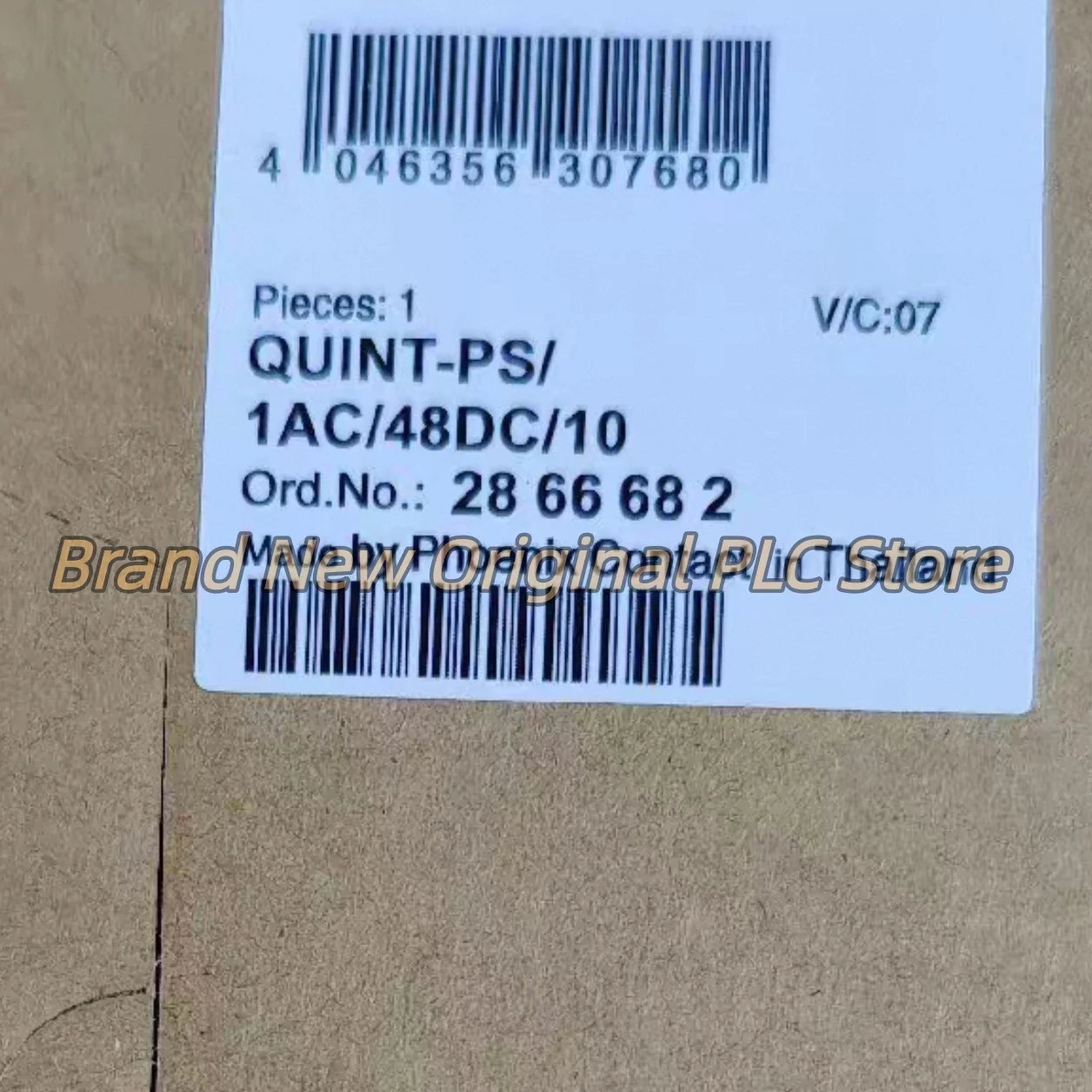 2866682 QUINT-PS/1AC/48DC/10 100%NEW 2866721 QUINT-PS/1AC/12DC/20
2866682 QUINT-PS/1AC/48DC/10 100%NEW 2866721 QUINT-PS/1AC/12DC/20