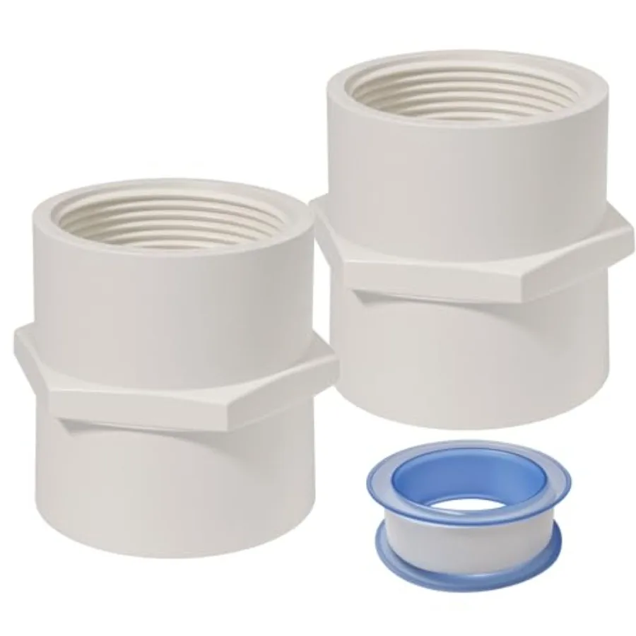 1-1/2 Inch PVC Female Thread Adaptor White 2-Way PVC Pipe Coupling Adapter Connectors With 1.5" Female Thread Schedule 40 Pack
1-1/2 Inch PVC Female Thread Adaptor White 2-Way PVC Pipe Coupling Adapter Connectors With 1.5" Female Thread Schedule 40 Pack