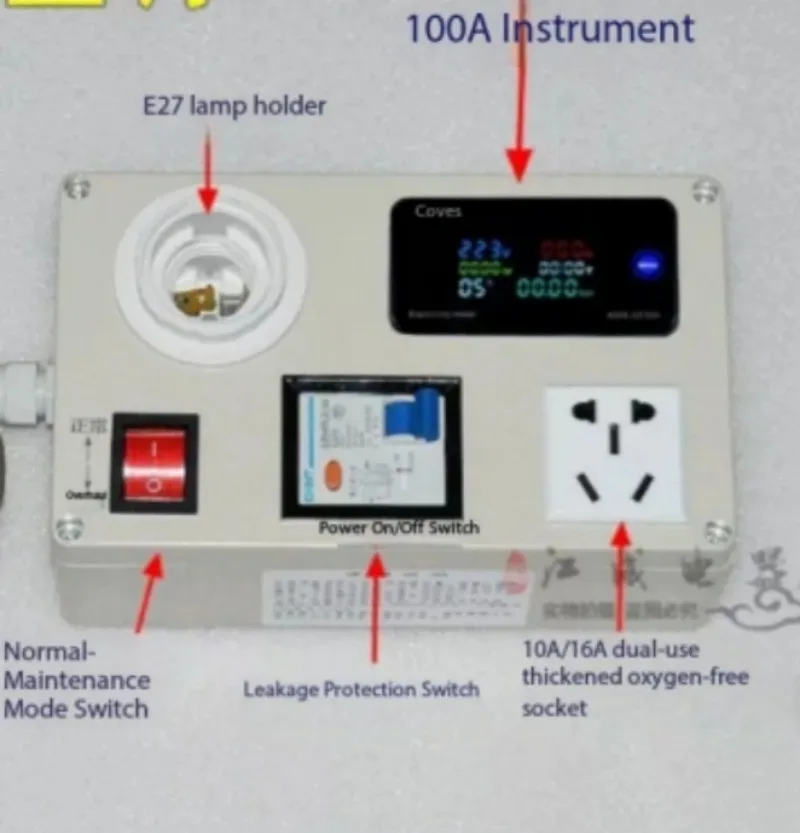 Television Appliance Maintenance Lamp Six in One Socket Switch Power Maintenance Protector Voltage Current Non - Multimeter
Television Appliance Maintenance Lamp Six in One Socket Switch Power Maintenance Protector Voltage Current Non - Multimeter