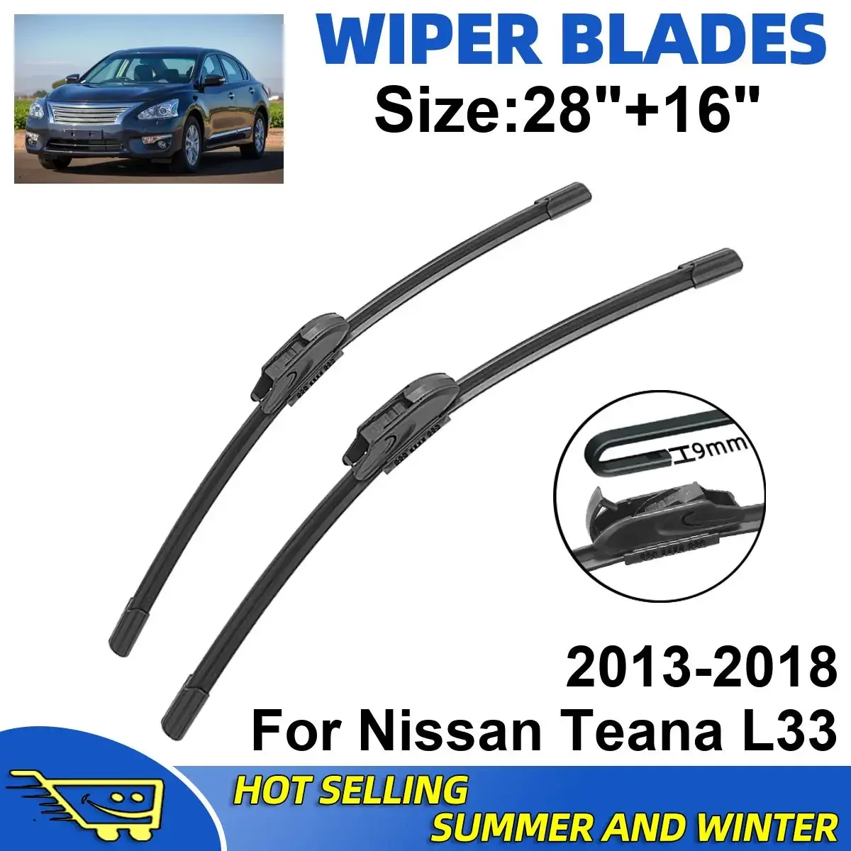 2PCS Wiper Blades Set Kit For Nissan Teana L33 2013-2018 Front Windshield Brushes Windscreen Window Accessories
2PCS Wiper Blades Set Kit For Nissan Teana L33 2013-2018 Front Windshield Brushes Windscreen Window Accessories