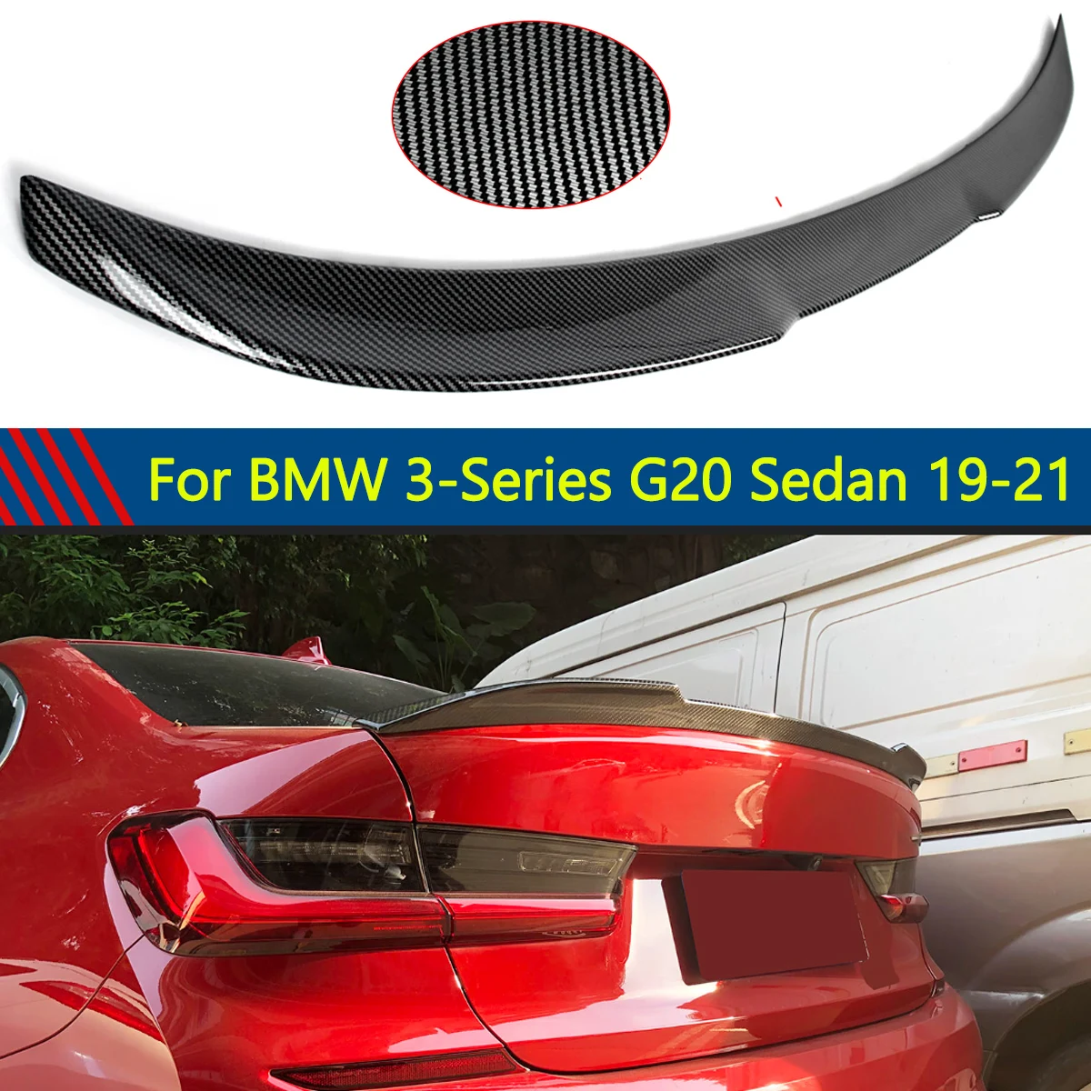 Fit For BMW G20 2019-2024 M3 Style Rear Trunk Spoiler Wing Lip Carbon Fiber Look
Fit For BMW G20 2019-2024 M3 Style Rear Trunk Spoiler Wing Lip Carbon Fiber Look