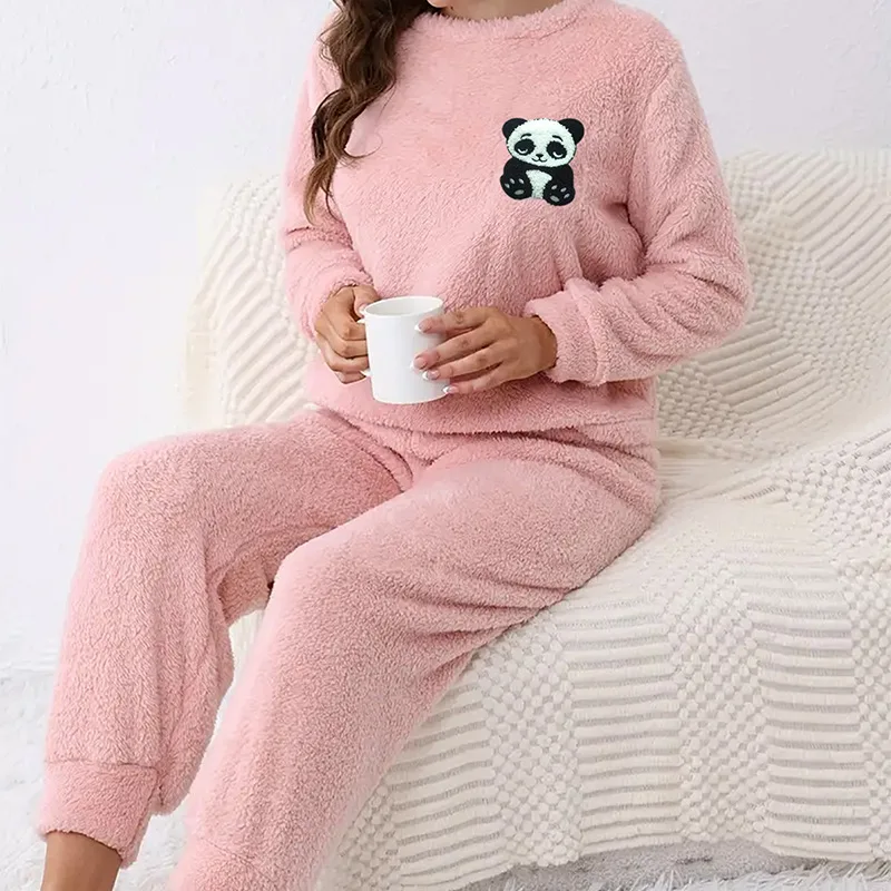 Women's Pajamas Set Winter Coral Velvet Homewear Soft O-neck Leisure Pajamas Velvet Thickened Flannel Two-piece Loungewear Set
Women's Pajamas Set Winter Coral Velvet Homewear Soft O-neck Leisure Pajamas Velvet Thickened Flannel Two-piece Loungewear Set