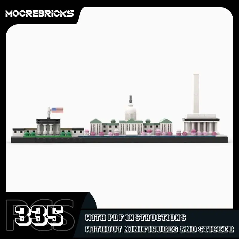 MOC Washington Skyline Architecture Building Block Assembling Street View Set Model Desktop Decoration Toys Bricks Holiday Gifts
MOC Washington Skyline Architecture Building Block Assembling Street View Set Model Desktop Decoration Toys Bricks Holiday Gifts