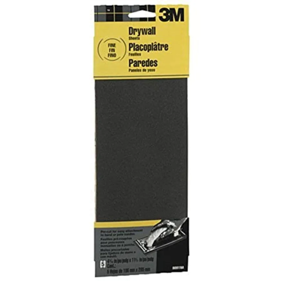 Drywall Sanding Sheets 9091NA, Fine Grit, 4.1875 in x 11.25 in, 5-Sheet
Drywall Sanding Sheets 9091NA, Fine Grit, 4.1875 in x 11.25 in, 5-Sheet