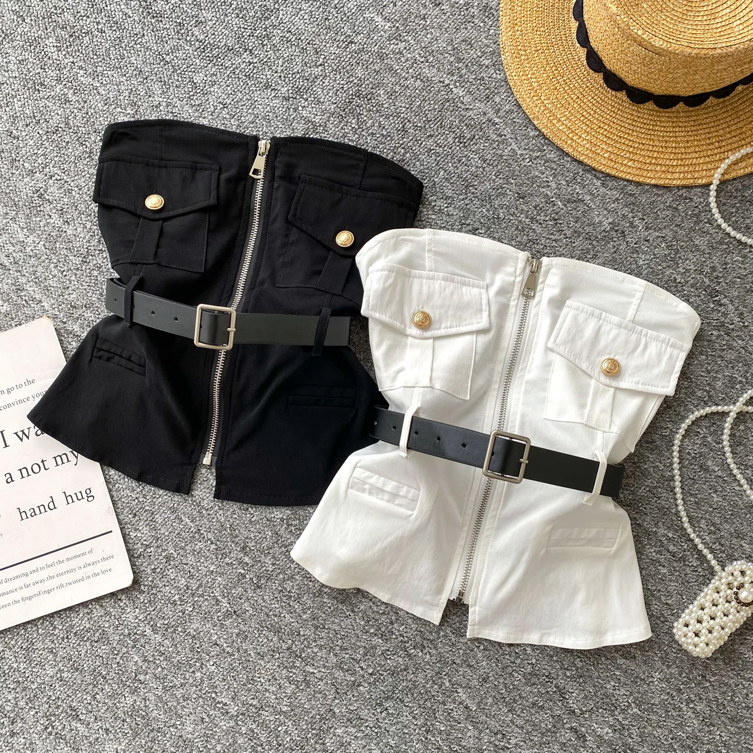 2026 сексуальные короткие топы без бретелек без рукавов с открытыми плечами и поясом с высокой талией, тонкие короткие топы на бретелях на молнии
2026 сексуальные короткие топы без бретелек без рукавов с открытыми плечами и поясом с высокой талией, тонкие короткие топы на бретелях на молнии