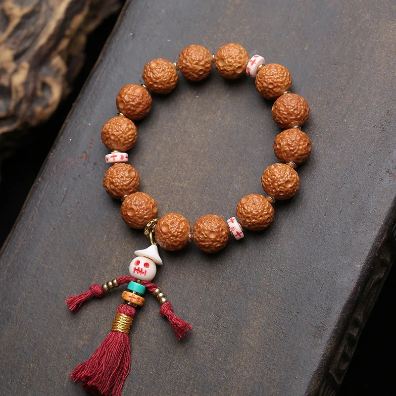 Natural, uncoloured Hericium erinaceus Bodhi bead bracelet; single-strand Buddhist prayer beads; deer bone “Ah Dai”
Natural, uncoloured Hericium erinaceus Bodhi bead bracelet; single-strand Buddhist prayer beads; deer bone “Ah Dai”