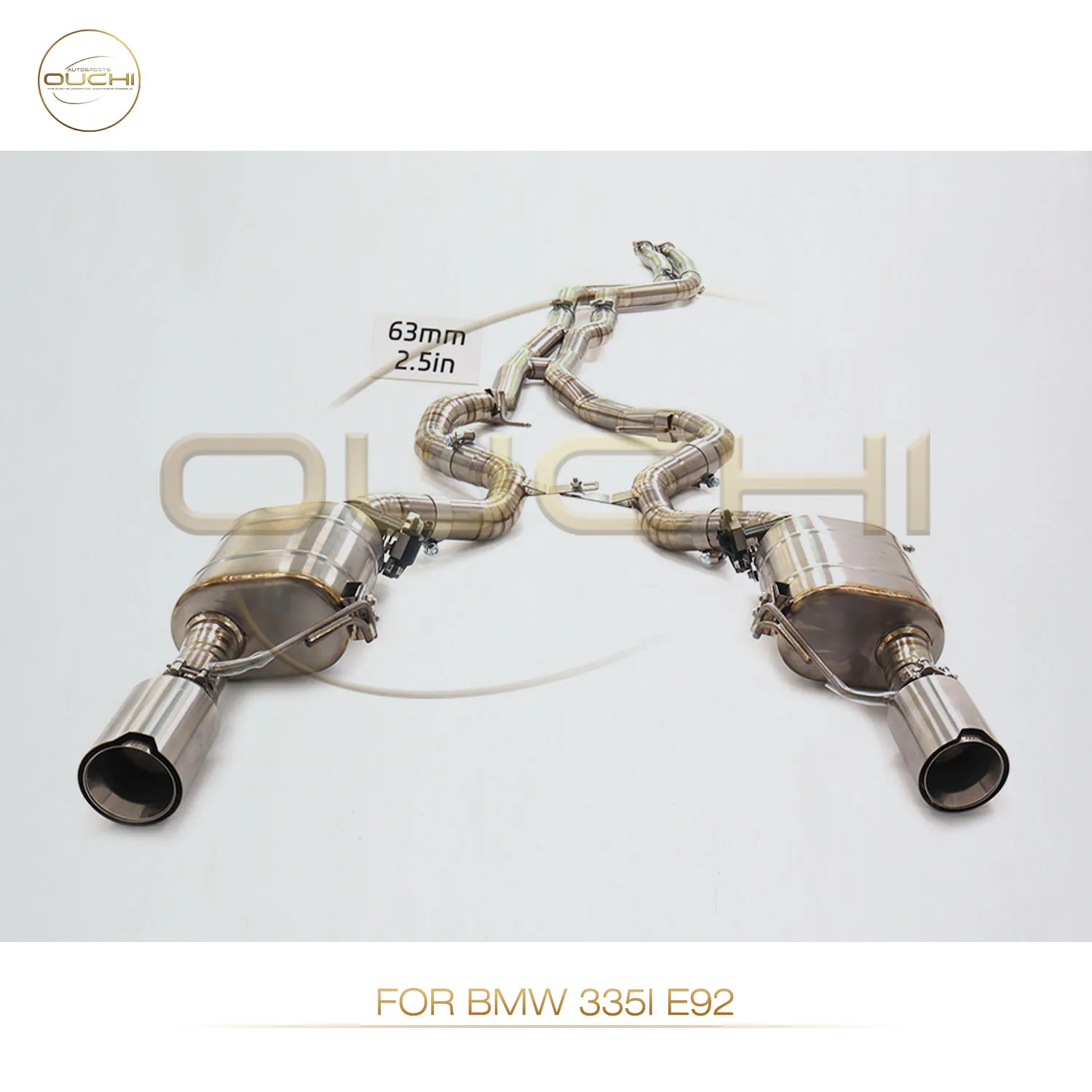 OUCHI Factory Direct Sales For BMW 335i E92 Titanium Alloy With Electronic Valve Exhaust Pipe With Muffler Catback
OUCHI Factory Direct Sales For BMW 335i E92 Titanium Alloy With Electronic Valve Exhaust Pipe With Muffler Catback