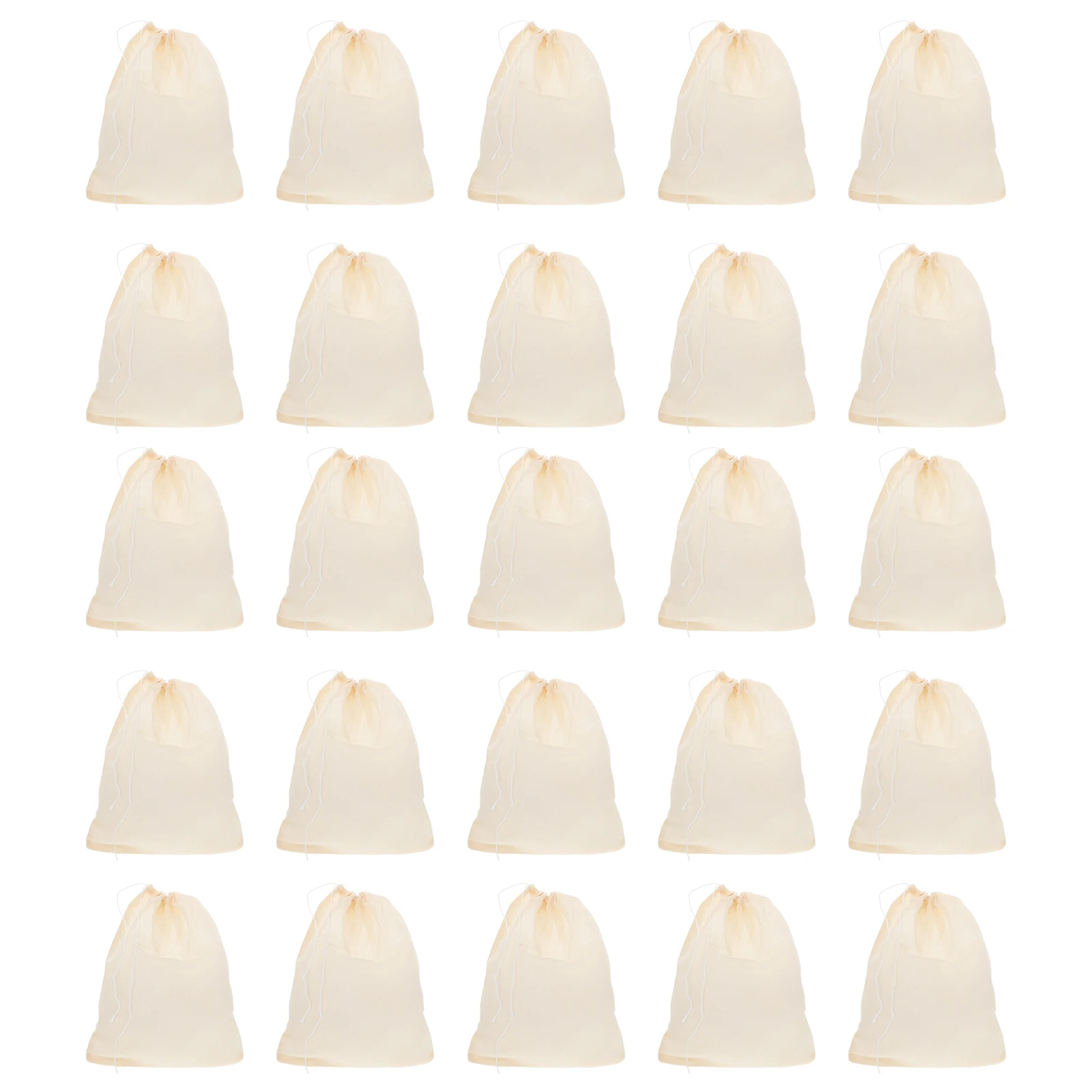 25pcs Reusable Drawstring Soup Bags 16x13cm Cotton Cloth Filter Bag for Straining Tea Cheese Grains Impurities
25pcs Reusable Drawstring Soup Bags 16x13cm Cotton Cloth Filter Bag for Straining Tea Cheese Grains Impurities