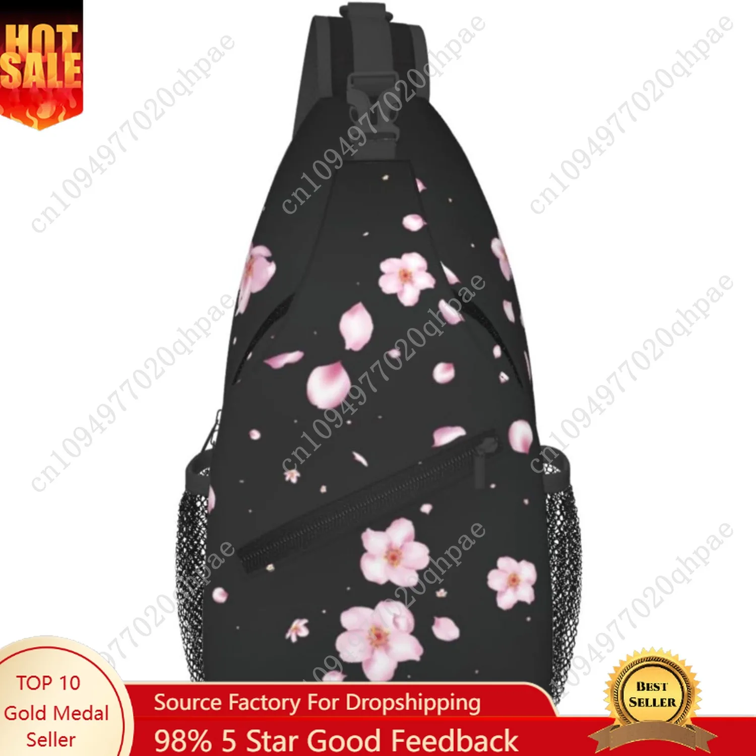 Cherry Blossom Sling Bag Crossbody Backpack,Abstract Japanese Pink Flowers with Flying Petals Chest Bag Casual Shoulder Backpack
Cherry Blossom Sling Bag Crossbody Backpack,Abstract Japanese Pink Flowers with Flying Petals Chest Bag Casual Shoulder Backpack