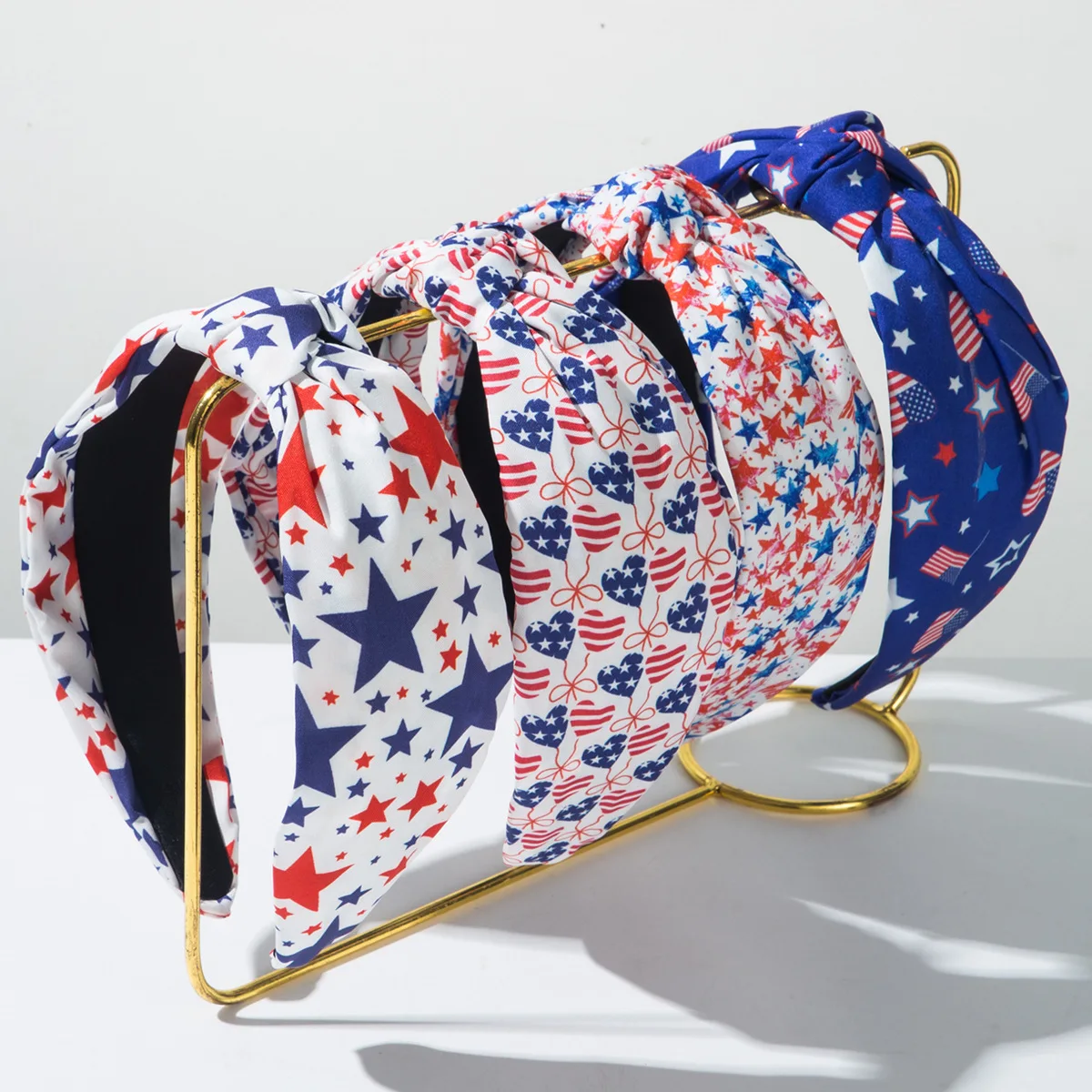New Independence Day Knot Wide Edge Fabric Star Love Flag Printing Headband Hair Accessories Women
New Independence Day Knot Wide Edge Fabric Star Love Flag Printing Headband Hair Accessories Women